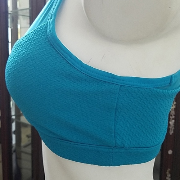 NWOT Forever 21 Teal Mesh Padded Sports Bra - Picture 4 of 8